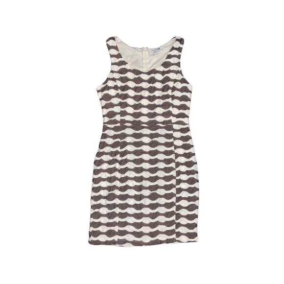 Forever 21 mini sleeveless dress black and white wavy pattern bodycon size M - Picture 1 of 6